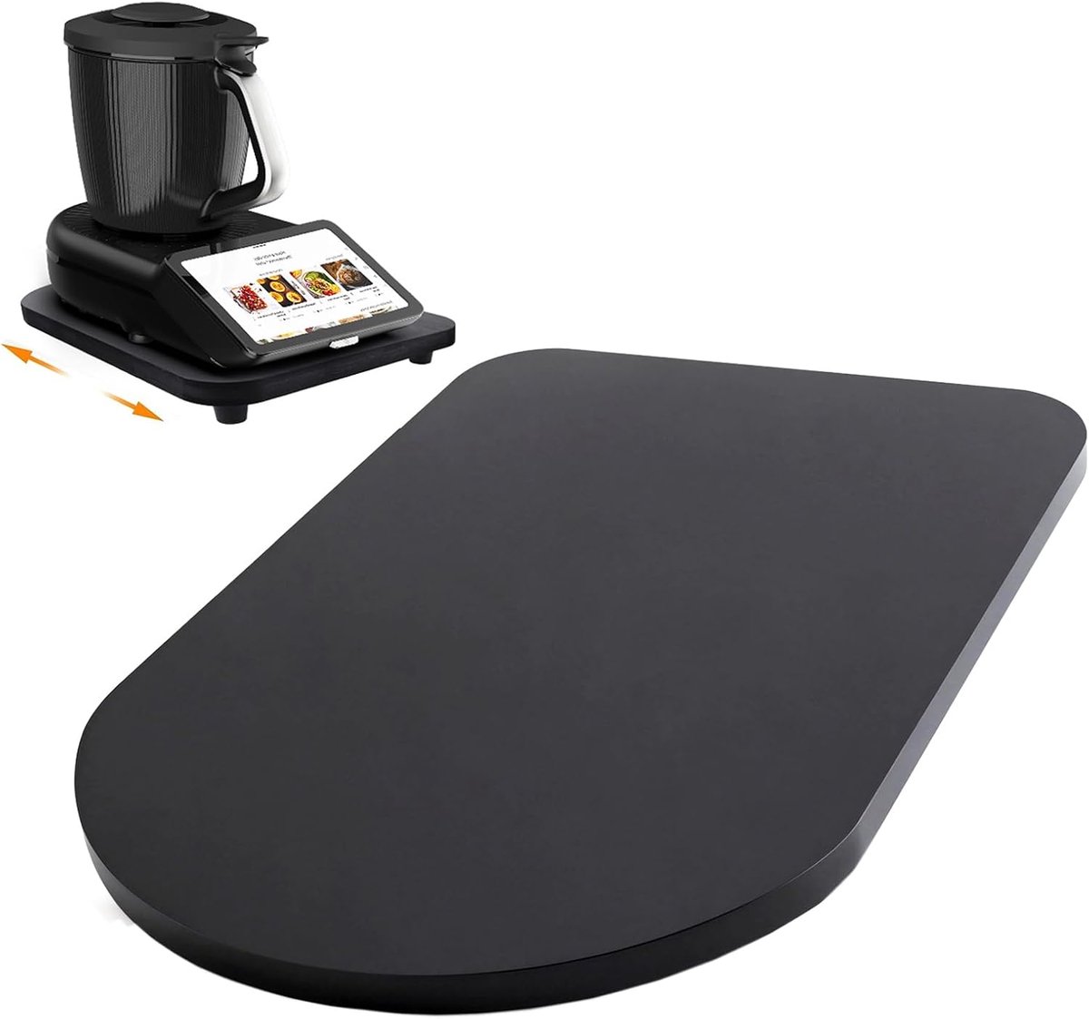 Sliding Board for Thermomix TM7, Wooden Board for Thermomix Vorwerk Food Processor, TM7 Accessories, with 360° Wheels - ShopVlot