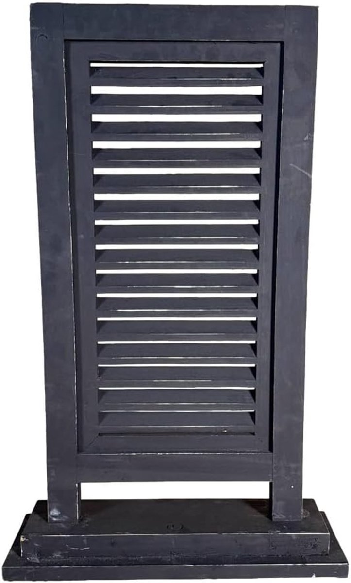 Decoratieve Vensterluiken Enkel Black Berlin Zwart - Rustieke Decoratie, Handgemaakt, 71x44x14 cm - ShopVlot