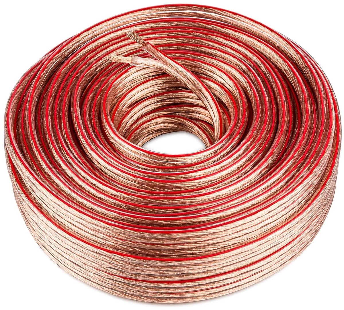 O&W Security Speaker Cable High End Speaker Cable for HiFi Audio CCA Copper Cable, 50m, 2 x 4mm, Transparent - ShopVlot