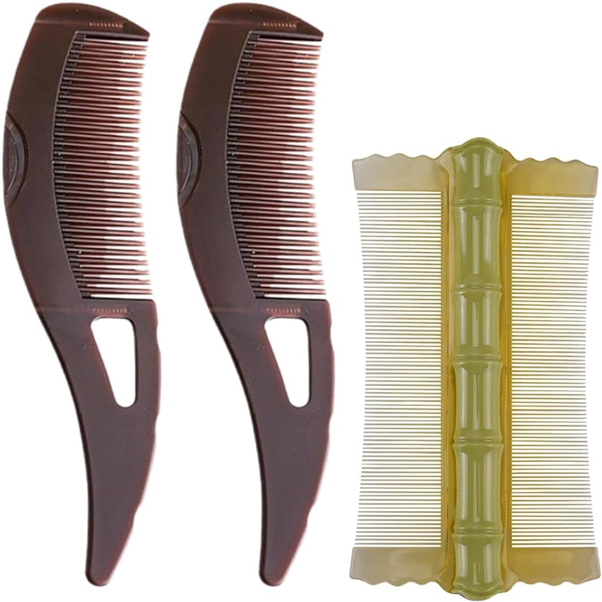 3pcs Anti-Smoke Comb, Scalp Teeth Comb, Anti-Dandruff, Newborn Milk Crust Comb, Pressure Comb with Handle for Scraping - ShopVlot