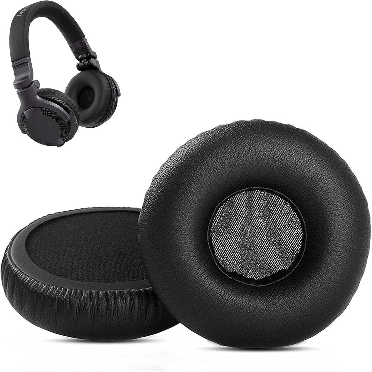 Replacement Ear Pads Compatible with Pioneer DJ HDJ-CUE1 Headphones (Protein Skin and Memory Foam Earpads) - ShopVlot