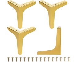 SHEENO Set of 4 Metal Furniture Legs, 10 cm, Modern Triangular Metal Sofa Legs for Cabinet, Sofa, Chair - ShopVlot