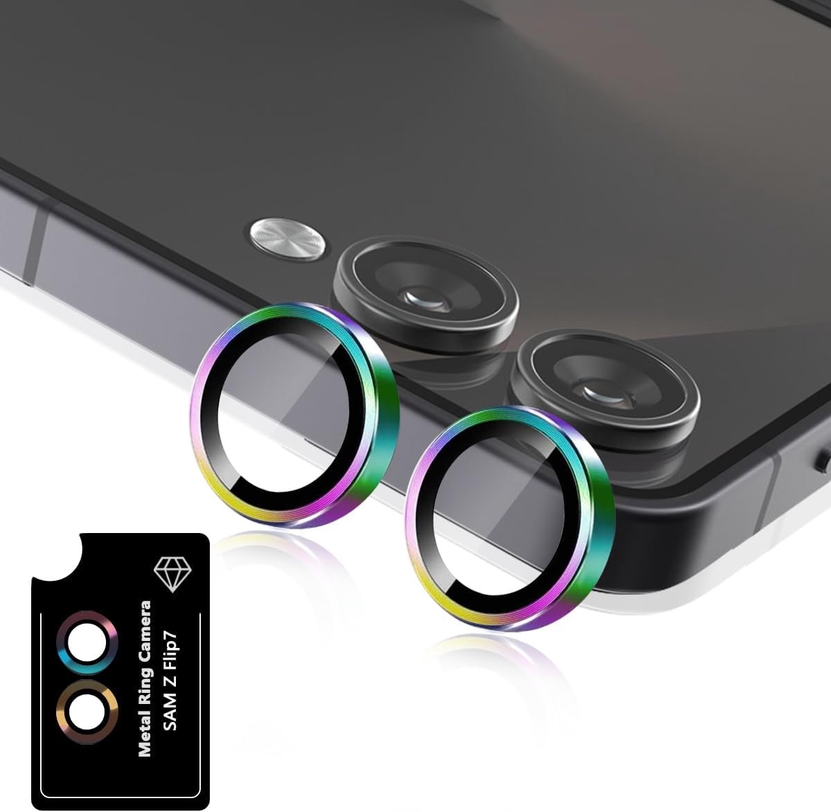 Teenrpov 1 x Camera Protection, Compatible with Samsung Galaxy Z Flip 7, Tempered Glass, Camera Lens Protection for - ShopVlot
