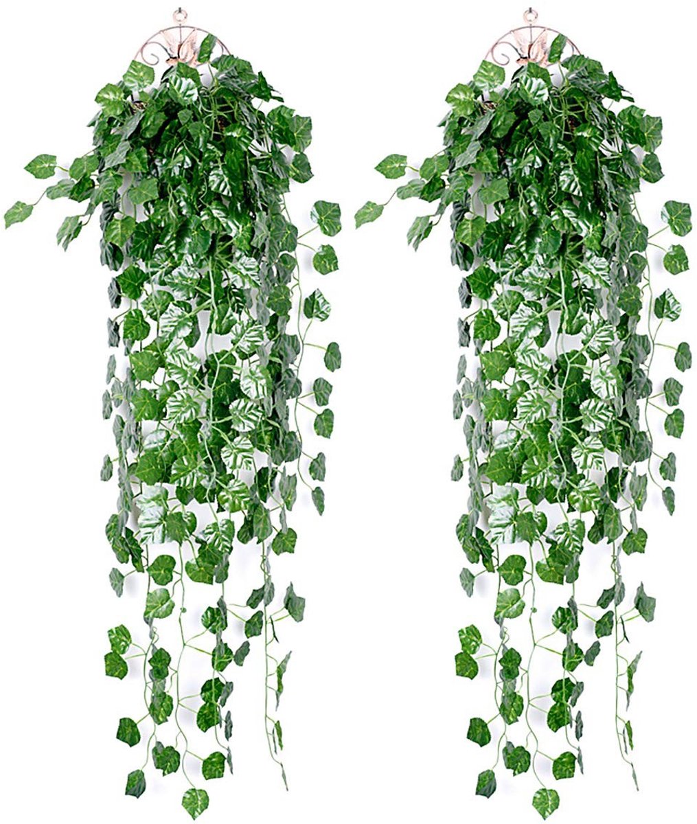 Solidchoice - Kunstmatige Klimop Sliering, 2 Stuks Groene Bladeren voor Decoratie