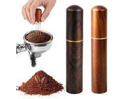 Espresso WDT Tool met RVS Tamper en 6 Fijne Naalden voor Nauwkeurige Koffie Bereiding, Perfect als Cadeau voor Barista's en Koffieliefhebbers, Set van 2 Accessoires