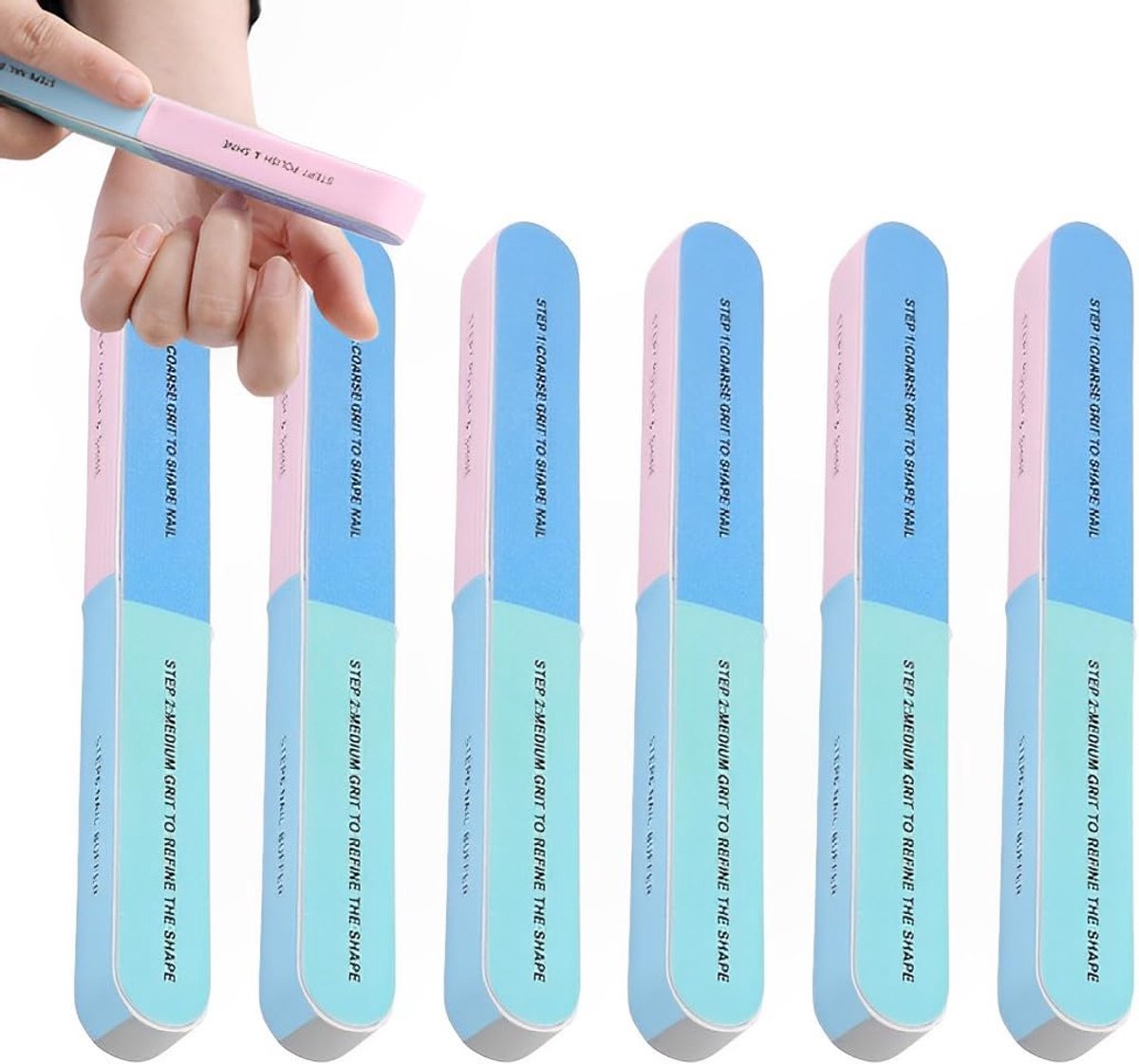 6 Pieces Multifunctional Nail File Nail File Multifunctional Nail File for Household Nail Salons (Colour) - ShopVlot