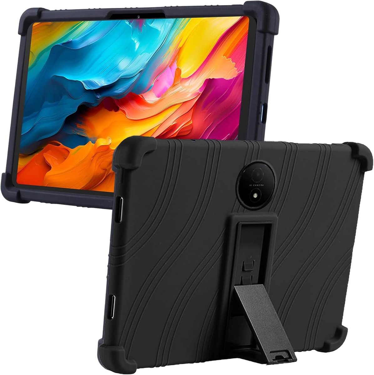 MEMELOKA Protective Case for TCL NxtPaper 14 14.3 Inch Shockproof Soft Silicone Protective Case with Stand Black - ShopVlot