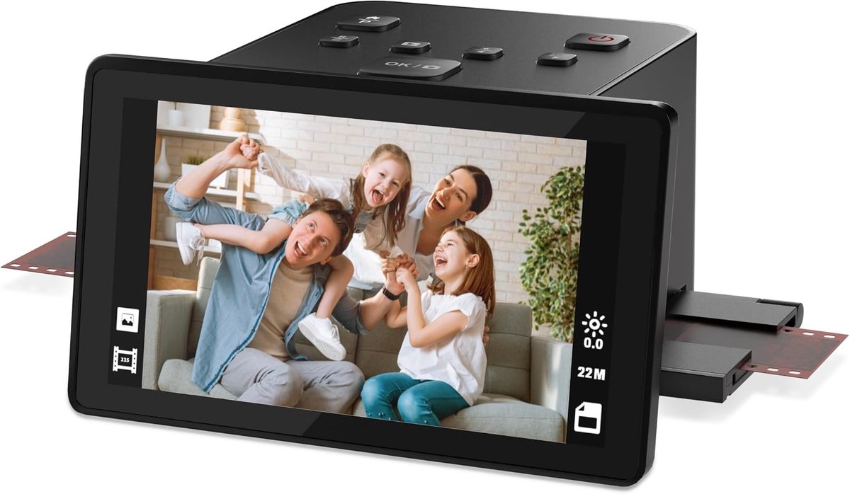 Digital film and slide scanner with large 5-inch LCD display, negative scanner and slide scanner for digitizing - ShopVlot