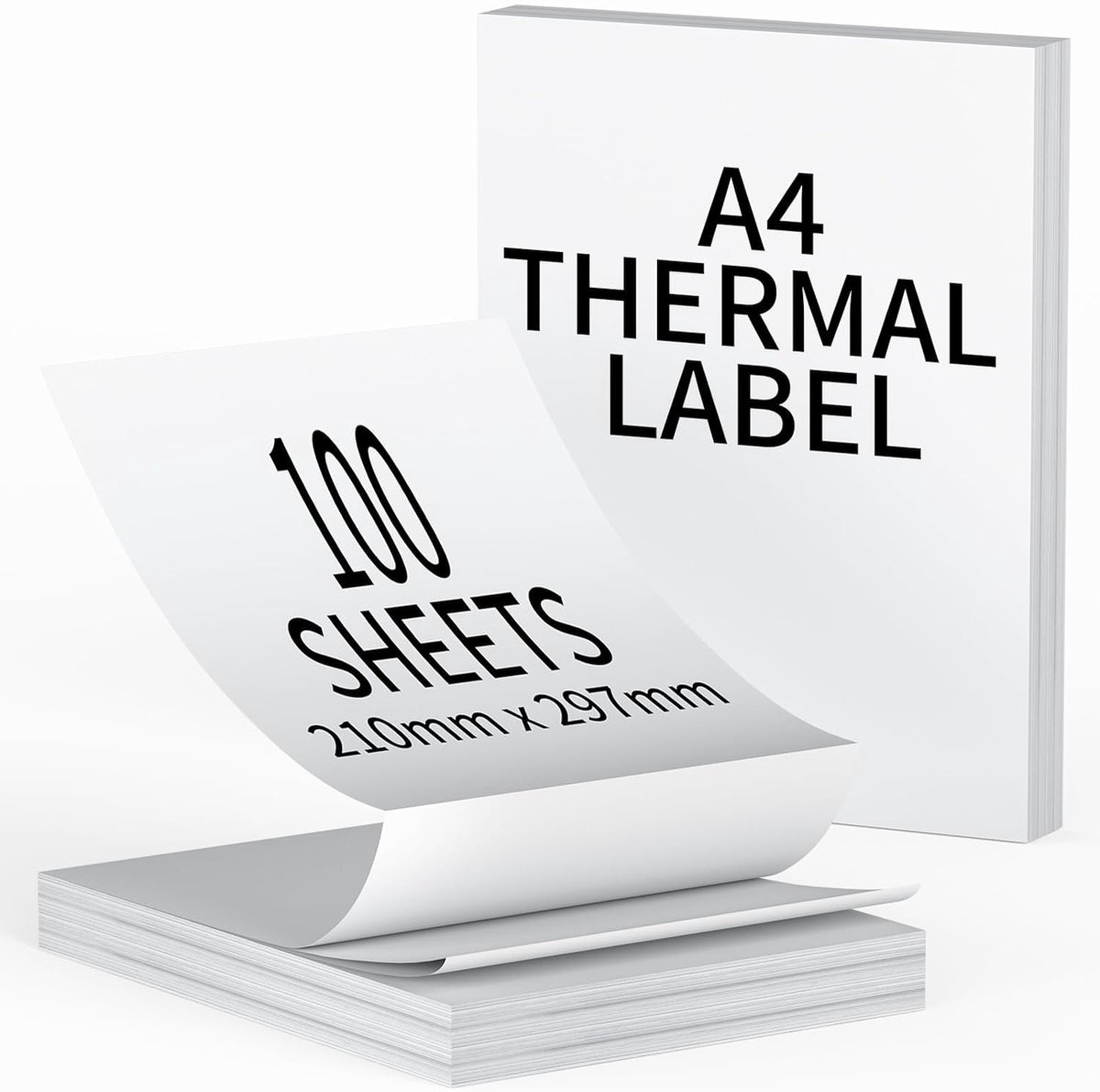 Thermal Paper A4 (Folded), 100 Sheets 210 × 297 mm, Continuous Printing Paper, Compatible with MT800Q Portable Thermal - ShopVlot