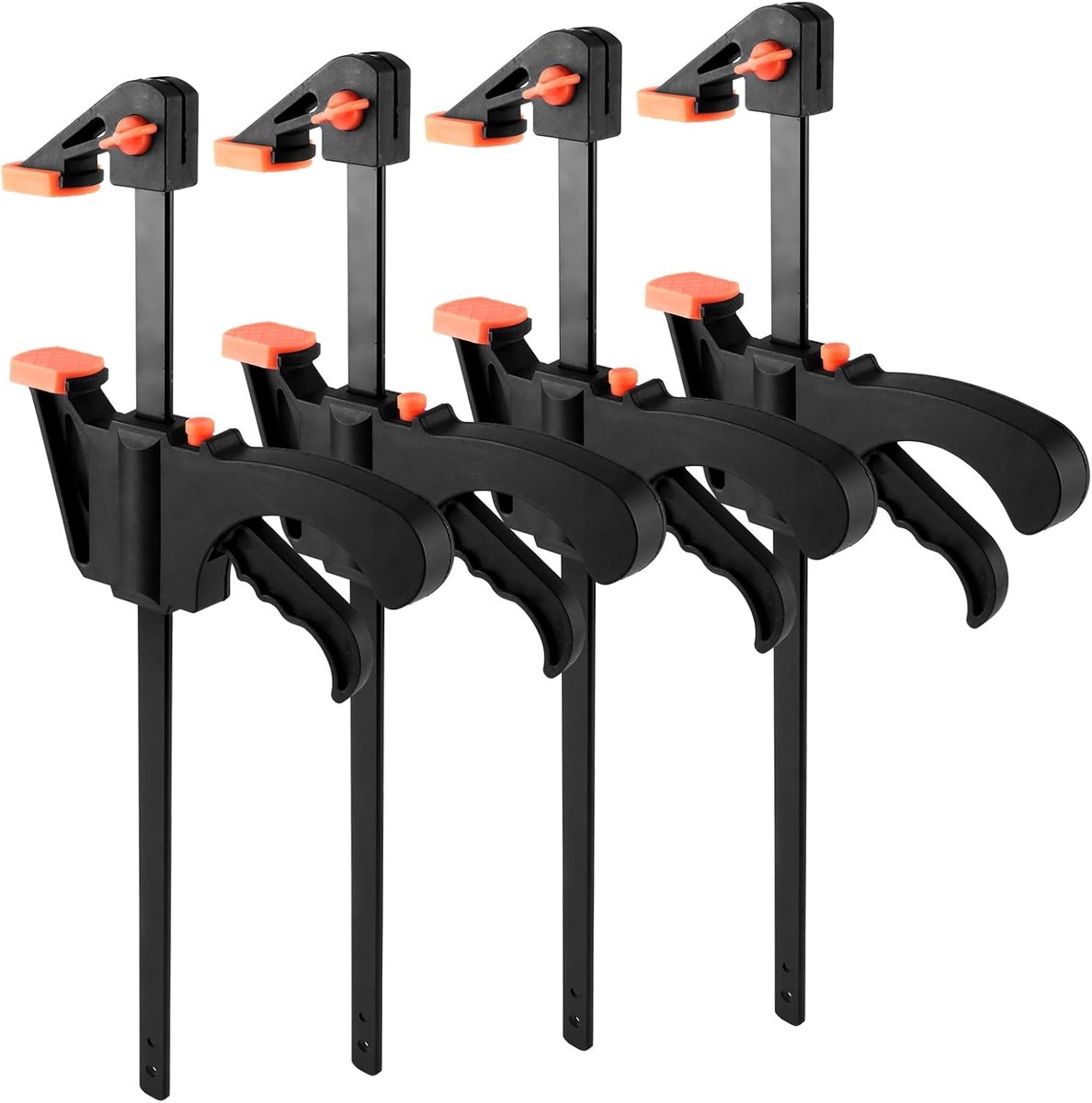 STARVAST Screw Clamps, Set of 4, 280 kg Pressing Force, 80 mm Nut Depth, Stainless Steel, 450 mm Wingspan for DIY - ShopVlot