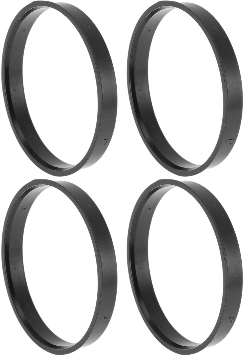 Solidchoice - Auto Wiel Hub Centric Ringen Zwart Polycarbonaat 4 Stuks
