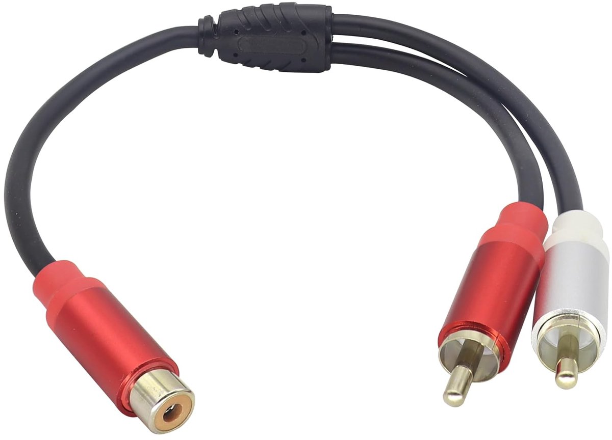 2 Gold Plated Male to 3.5mm 1/8 Male Adapter Cable Splitter Premium Hi-Fi Stereo Frequency Cable for Tablets - ShopVlot