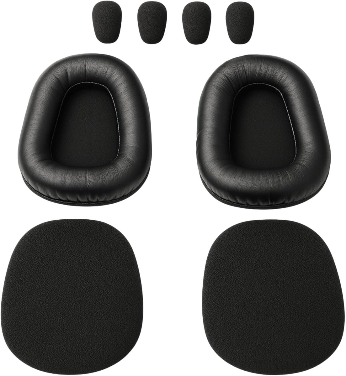 Global Teck Cushion Replacement Kit for Blue Parrott B550 Bluetooth Headset, 2 Leather Cushions, 2 Foam Ear Pads, 4 - ShopVlot