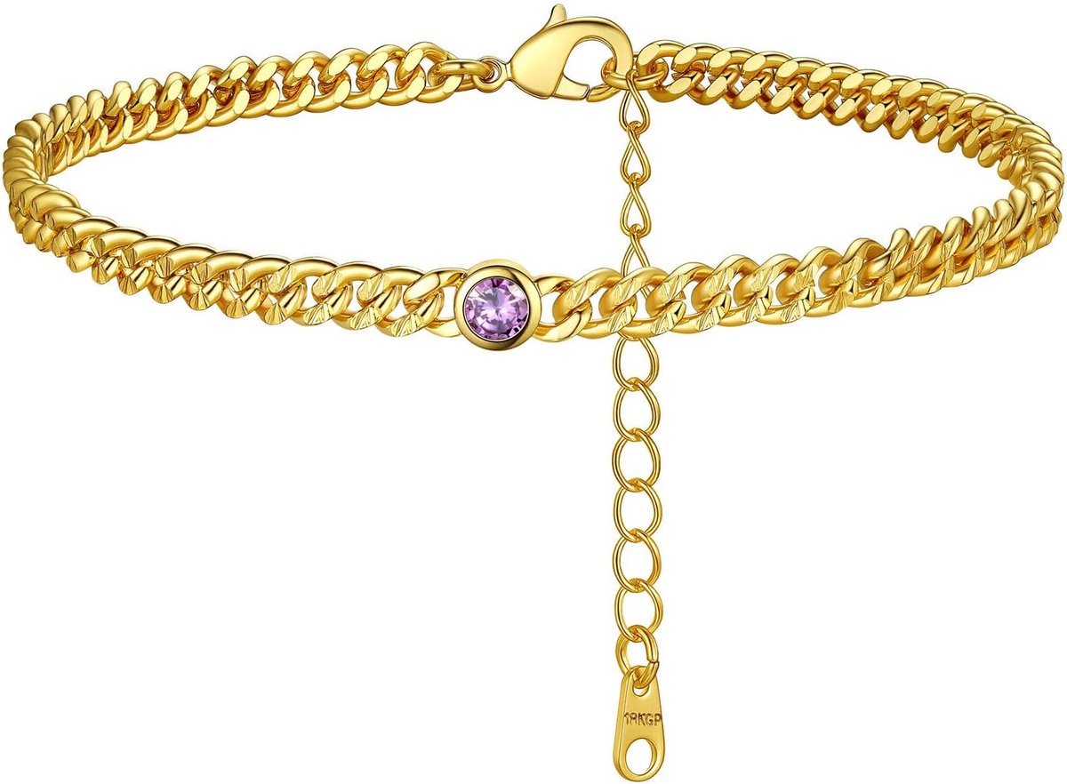 FindChic Gold Cuban Link Anklet Shoe Anklet Necklace Foot Jewelry For Women Summer Jewelry Charm Anklet Adjustable - ShopVlot