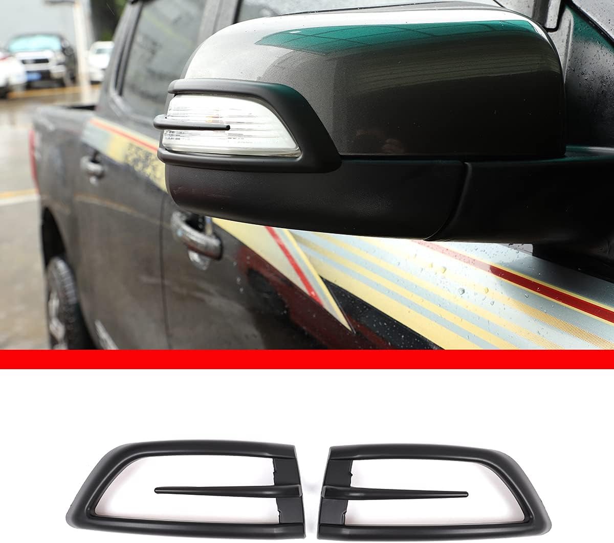 ABS Housing Rearview Mirror Turn Signal lamp frame Decoration for Ford Ranger Wildtrak/Raptor 2012-2020 T6 T7 T8 PX - ShopVlot