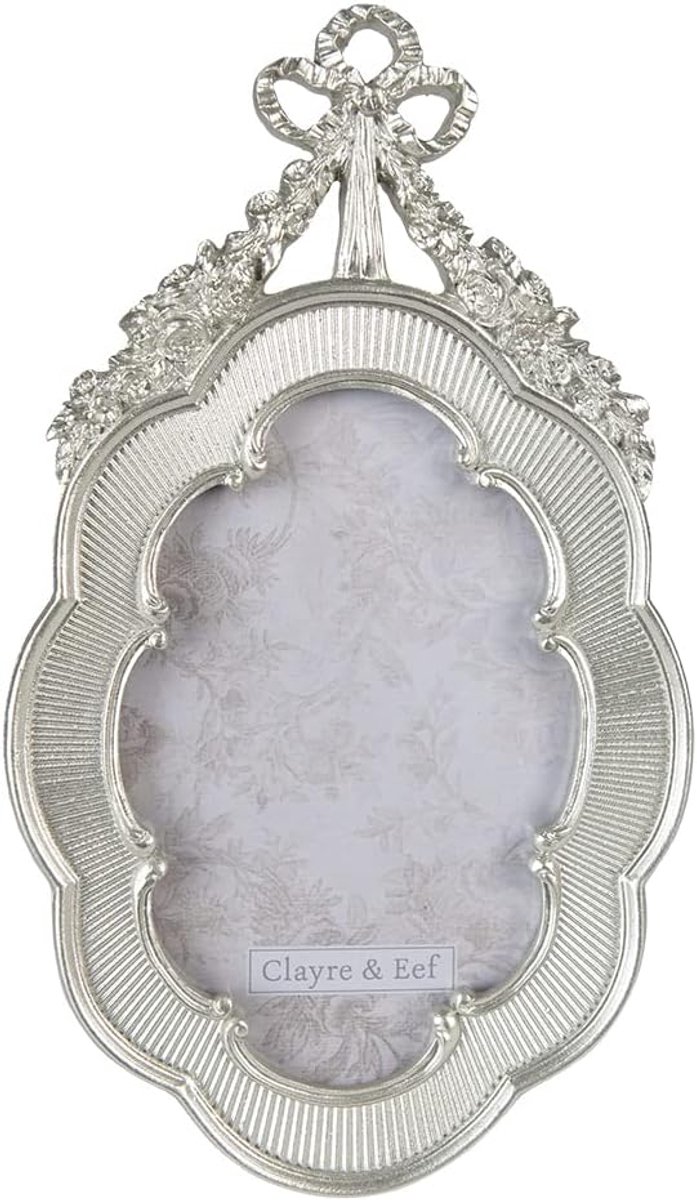 Clayre & Eef Photo Frame 10x15 cm Silver Plastic Photo Frame - ShopVlot