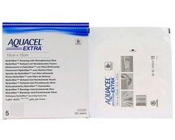 ConvaTec 3673282 AQUACEL extra hydrofiber wound dressing 15x15 cm (pack of 5) - ShopVlot