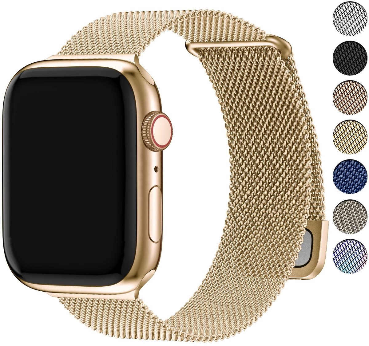 Solidchoice - Compatibele RVS Armband voor Apple Watch in Goud