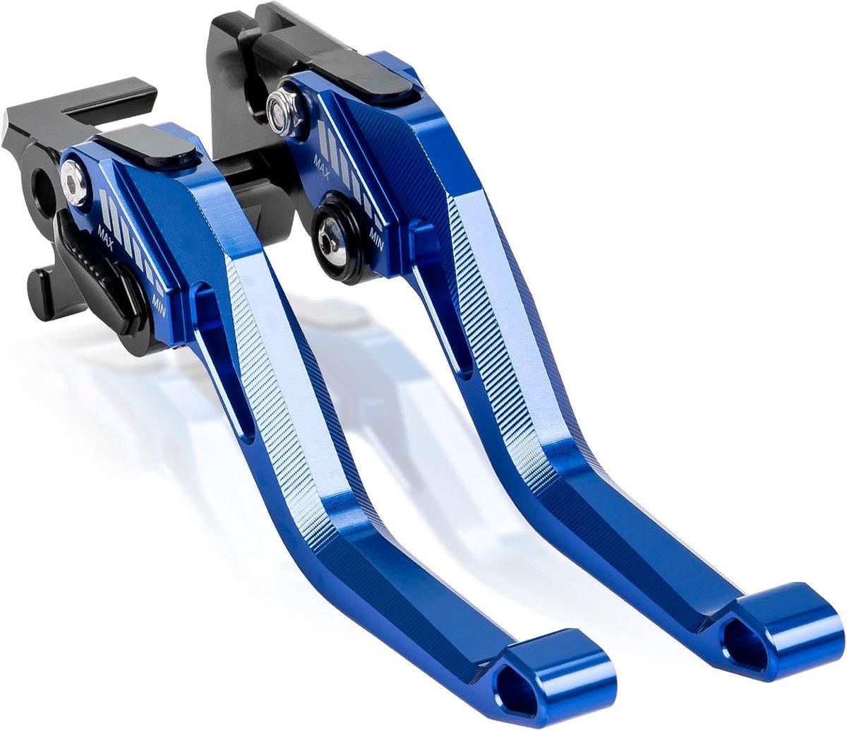 Motorfiets rem- en koppelingshendels 147 mm - aluminium - blauw - verbeterde controle - ShopVlot