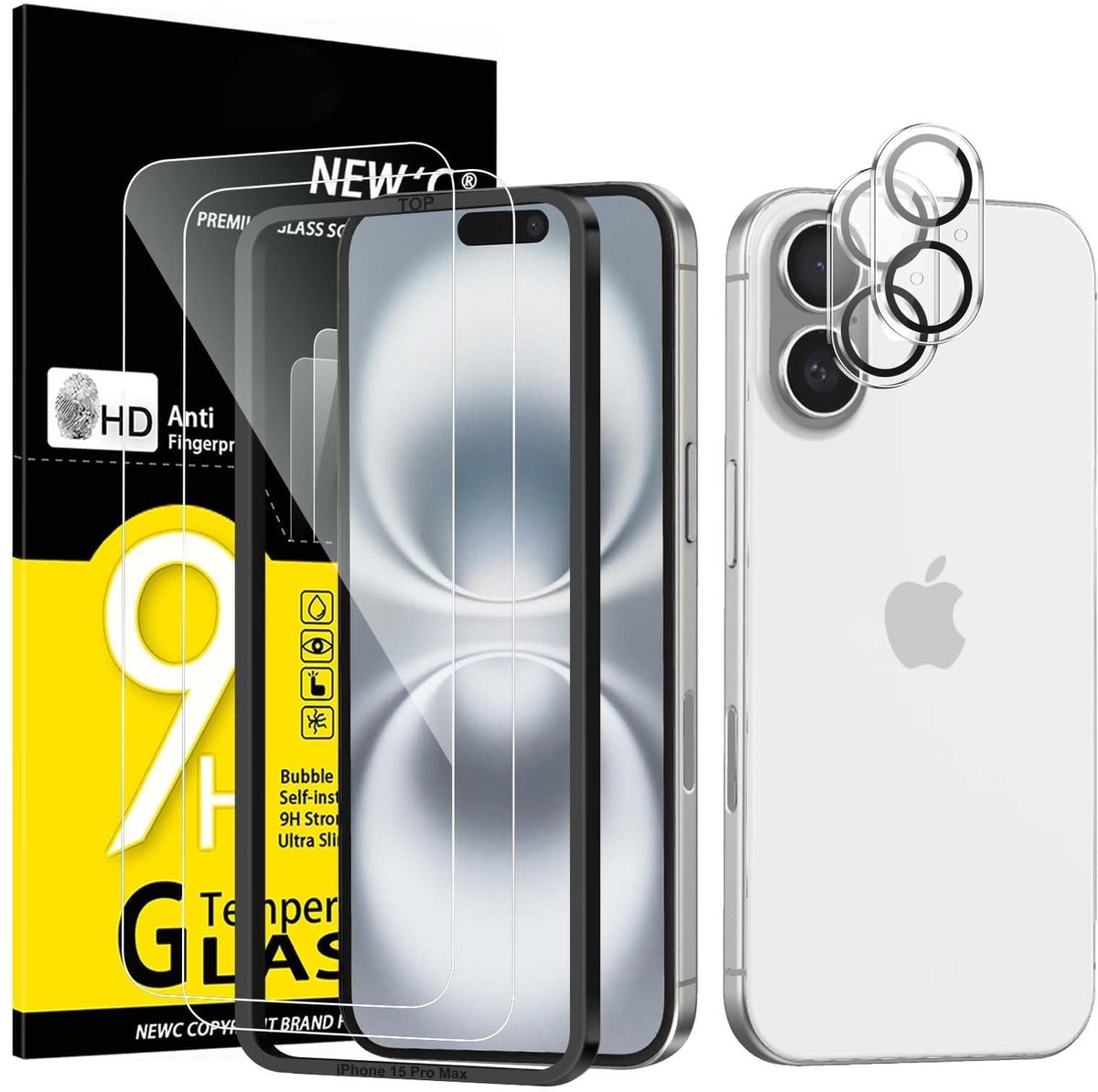 Solidchoice - 2 x Tempered Glass Screen Protector voor iPhone 16 Plus
