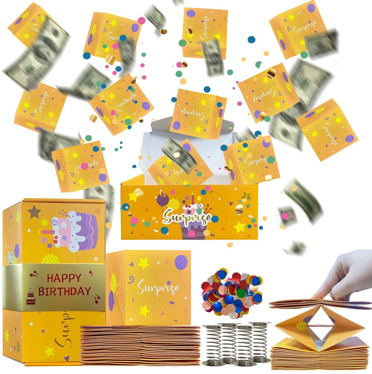 Solidchoice - Verrassings Explosie Cadeau Doos voor Geld