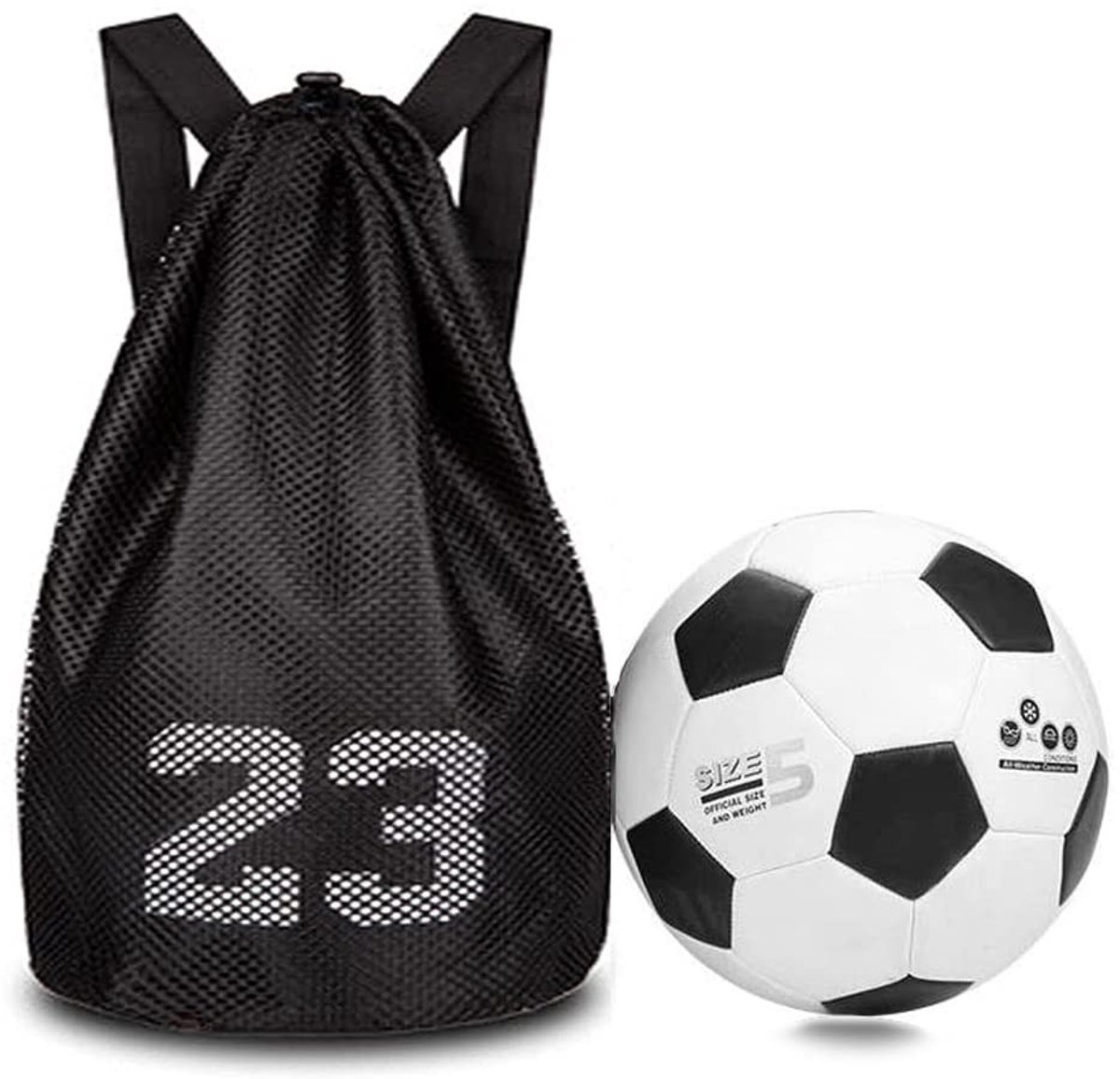 Solidchoice - Mesh Rugzak met Trekkoord voor Sport en Fitness