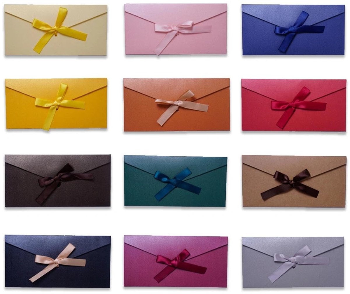Solidchoice - Set van 12 Kleurrijke Enveloppen van Pearl Gloss Papier