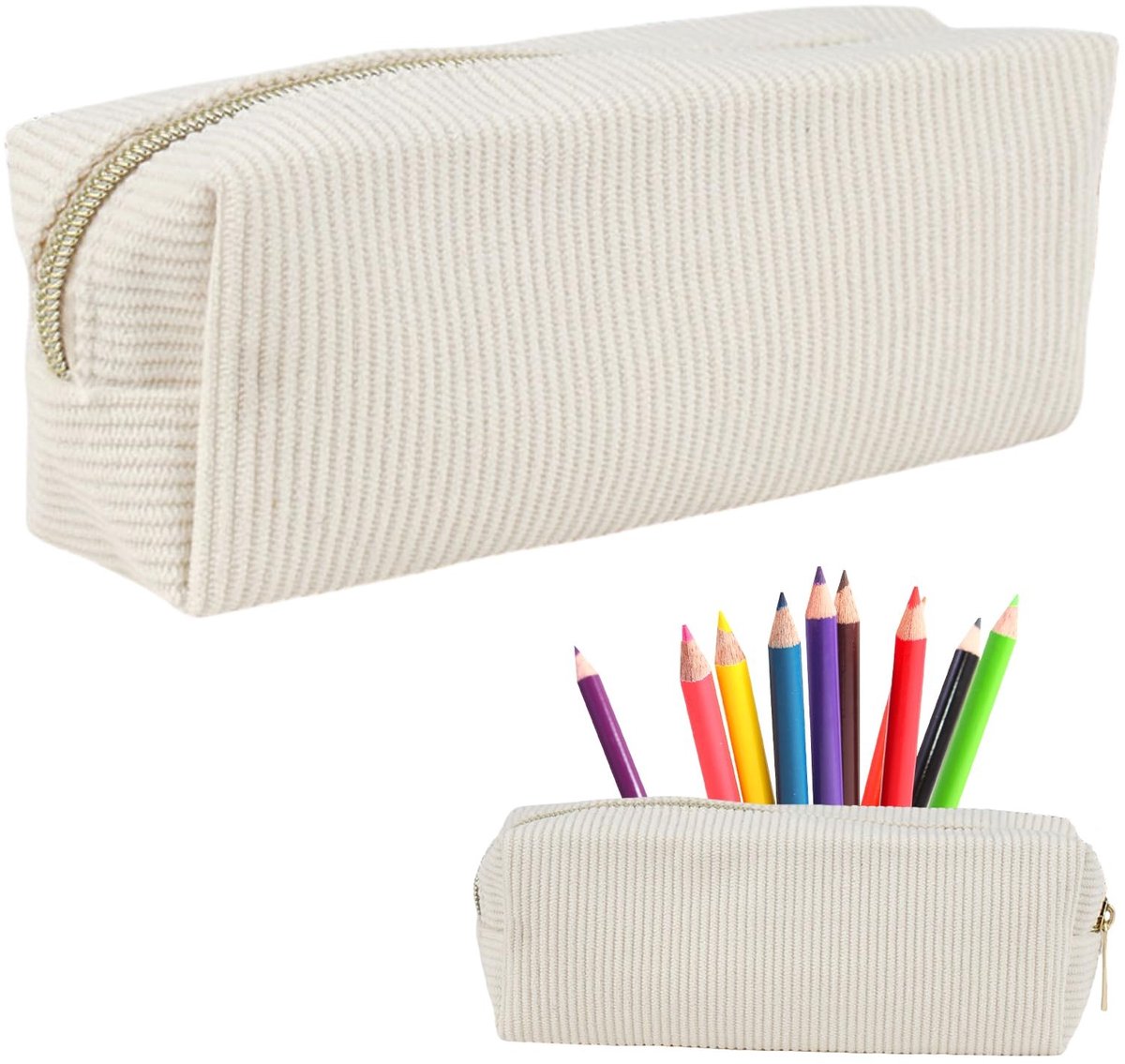 Solidchoice - Esthetische Pennenkoker van Corduroy voor Volwassenen en Kinderen