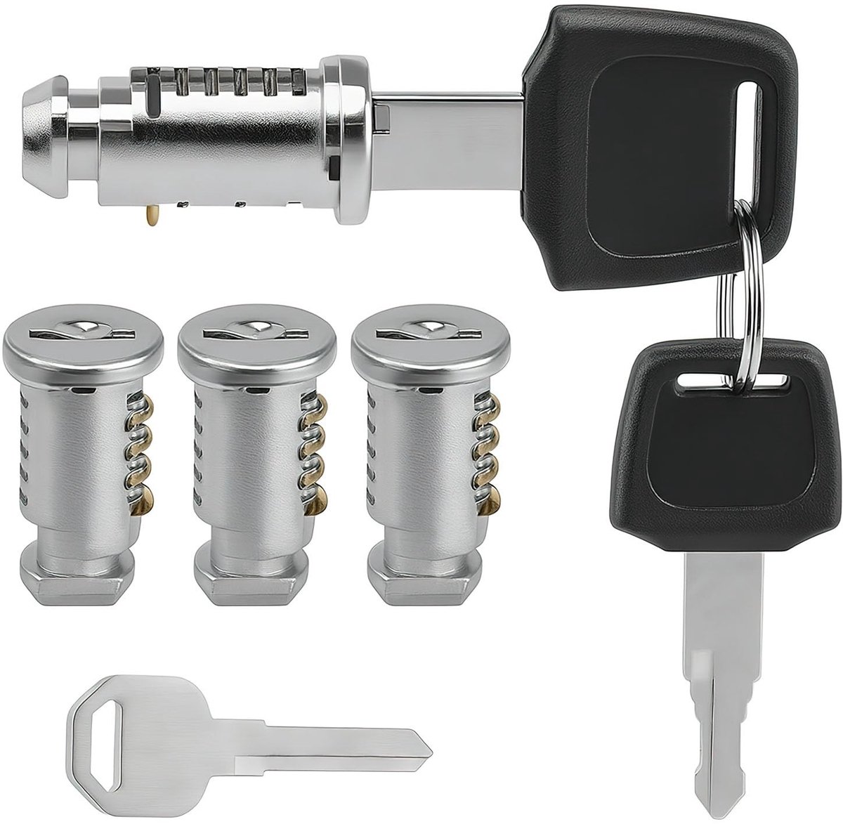 Solidchoice - Set van 4 Slotcilinders voor Dakdragers, Inclusief Sleutels