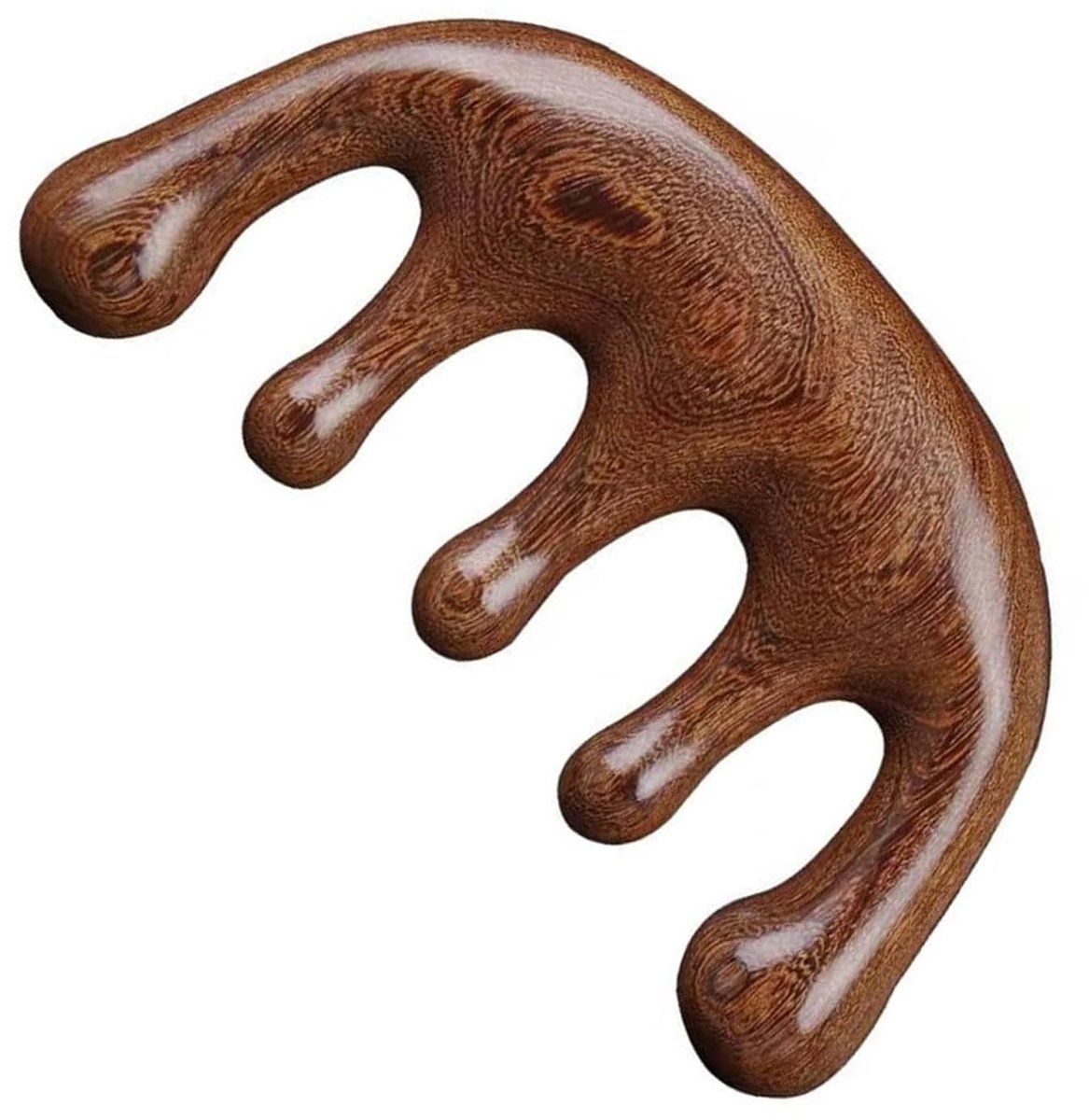 Solidchoice - Houten Massagekam met Brede Tanden voor Hoofdmassage