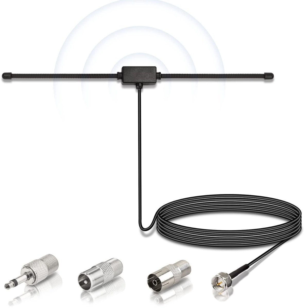 Solidchoice - FM Dipole Antenne met 3m Verlengkabel voor Draadloze Radio
