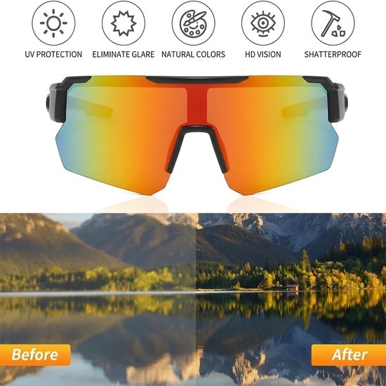 Solidchoice - Set van 2 Polariserende Fietsbrillen voor Buitenactiviteiten van Solidchoice — afbeelding 5