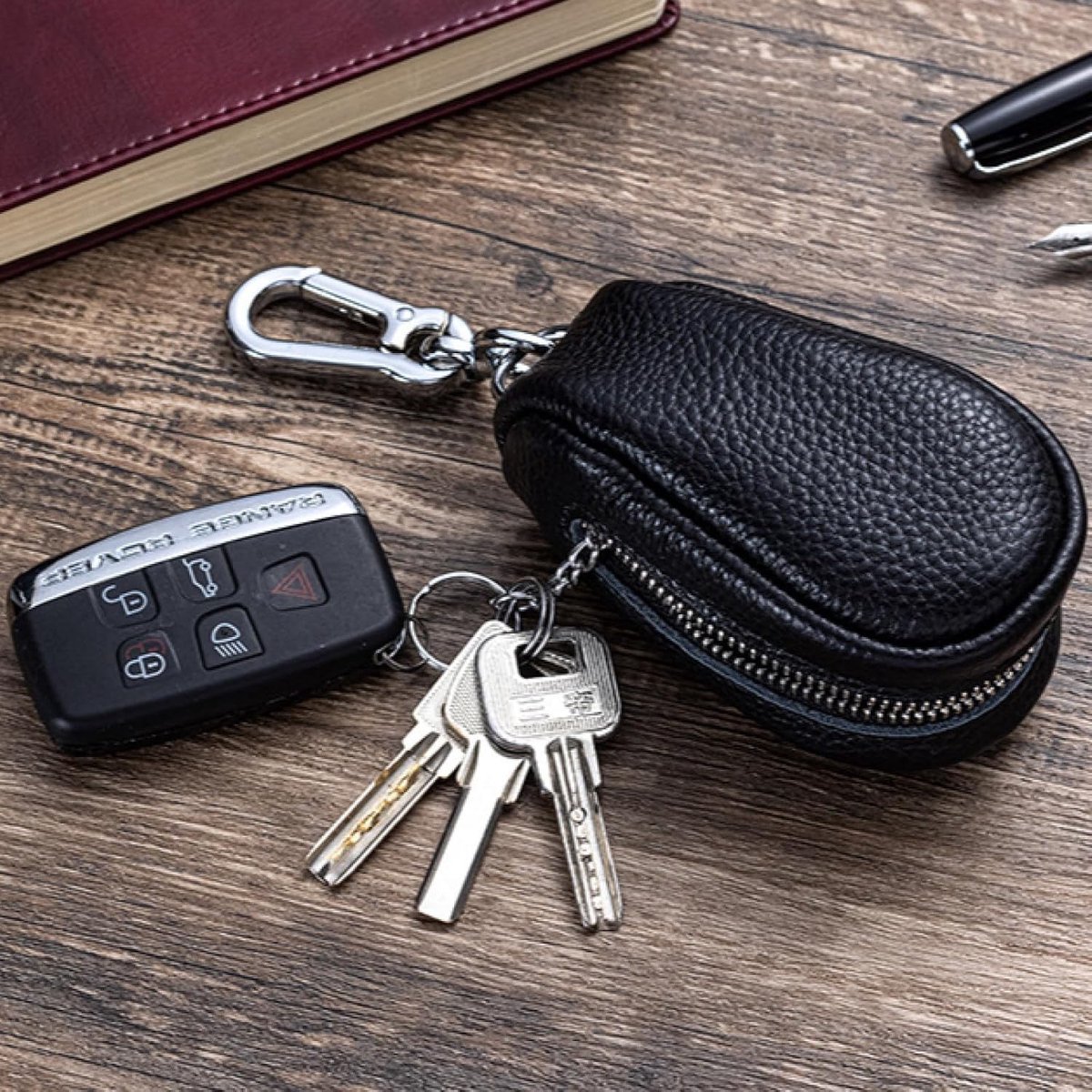 Sleutelhanger - leer - universeel - beschermt je autosleutel - ShopVlot