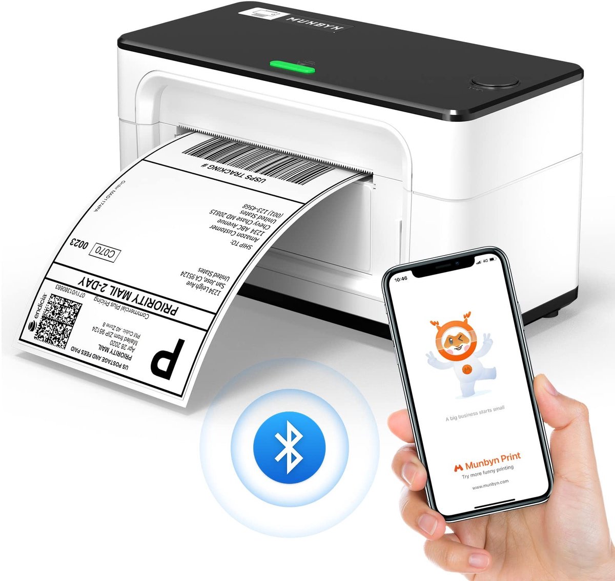 Solidchoice - Bluetooth Thermische Labelprinter voor Verzending en Etikettering