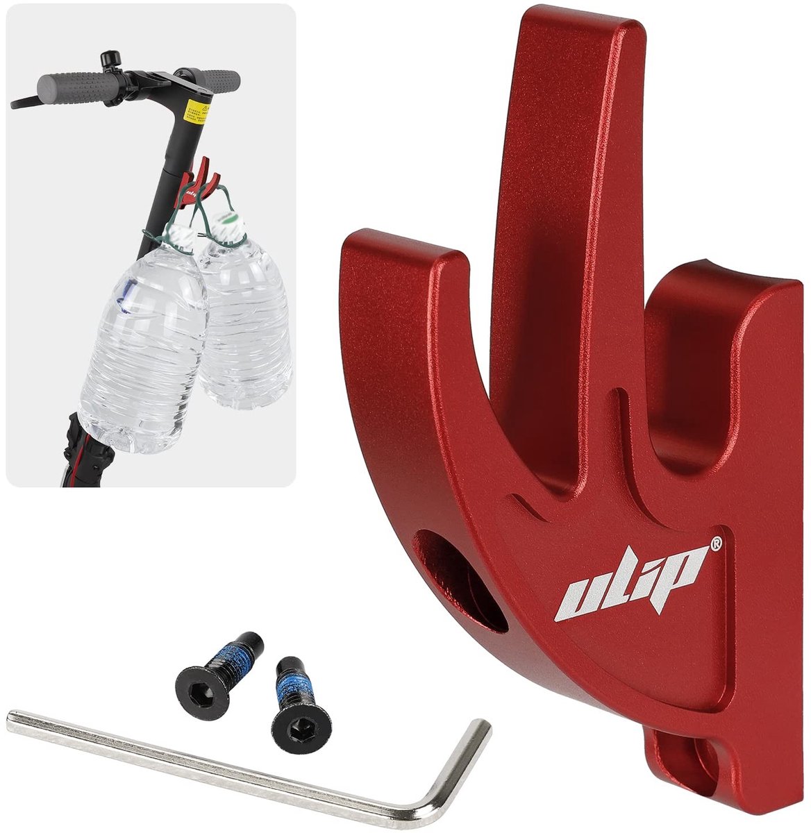 Solidchoice - Dubbele Aluminium Haak voor Scooter met M5 Schroeven