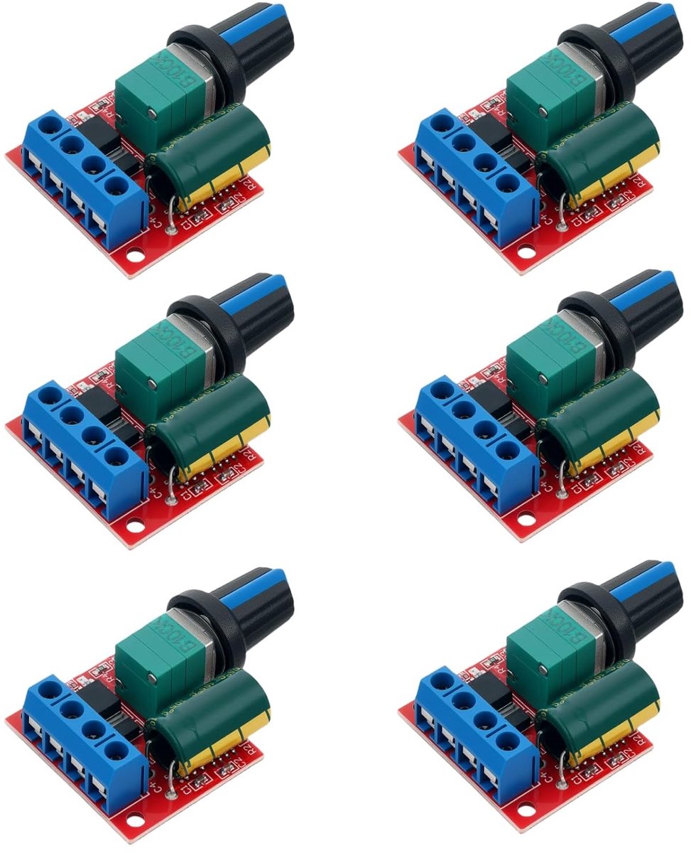 DC Motor snelheidsregelaar PWM 5V-35V 5A - verstelbaar voor 6V/12V/24V motoren - efficiënte snelheid controle - ShopVlot