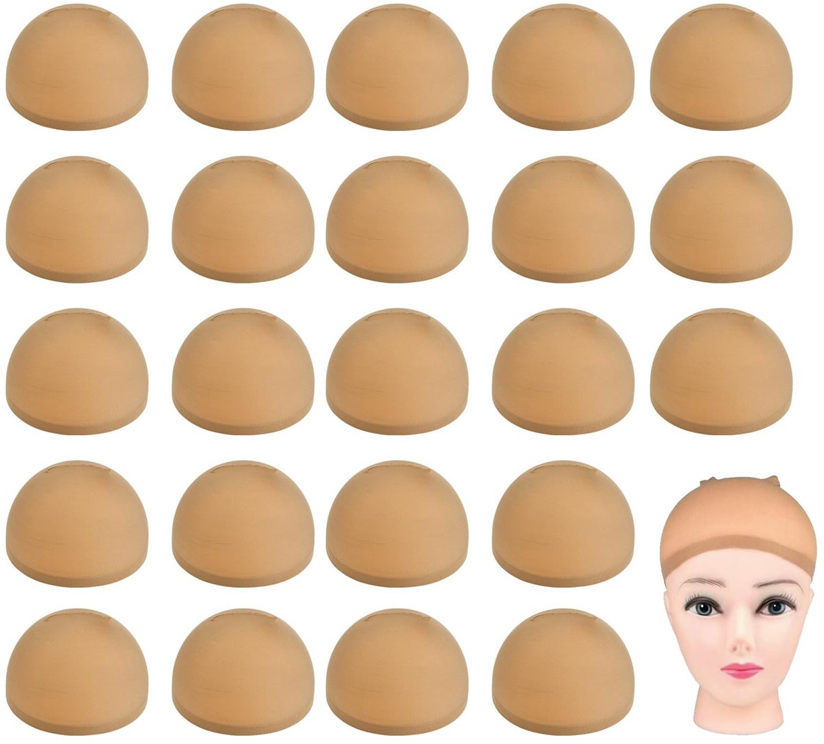 Solidchoice - 24-delige Ademend Perückenkap voor Mannen en Vrouwen