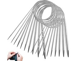Metalen rondbreinaalden set - veelzijdige breinaalden - 10 stuks - 80 cm - geschikt voor elk project