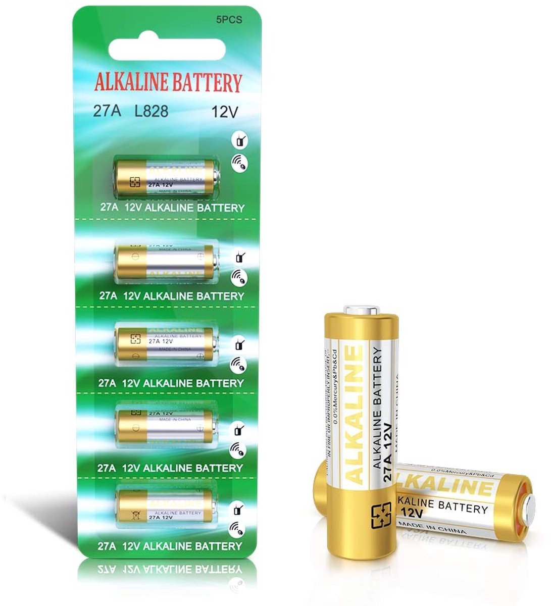 Solidchoice - Set van 5 Alkalinebatterijen 12V voor Diverse Toepassingen