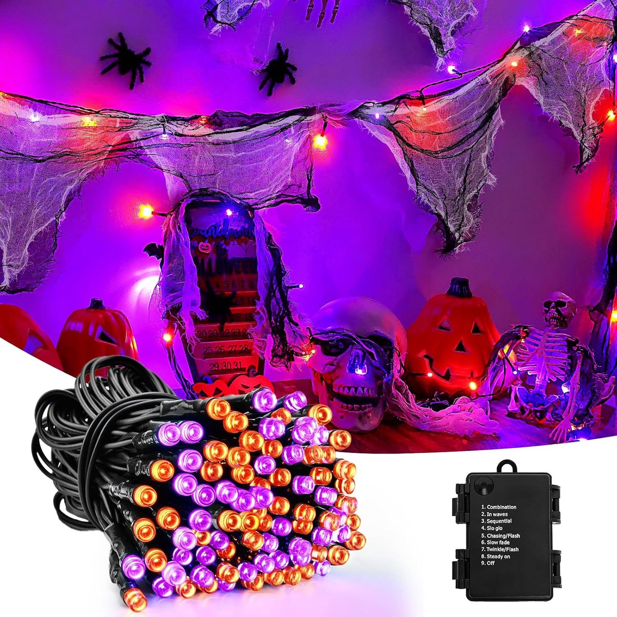 Feestverlichting 30 LED - Zwart en Wit - 3 Meter - Waterdicht met 8 Modi - ShopVlot