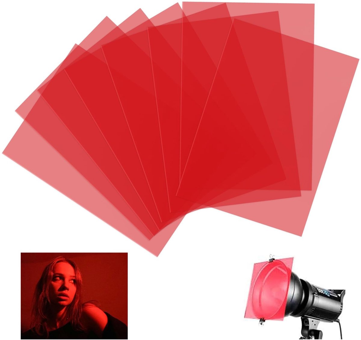 Solidchoice - Set van 8 Hittebestendige Kleurfilm voor Lampen