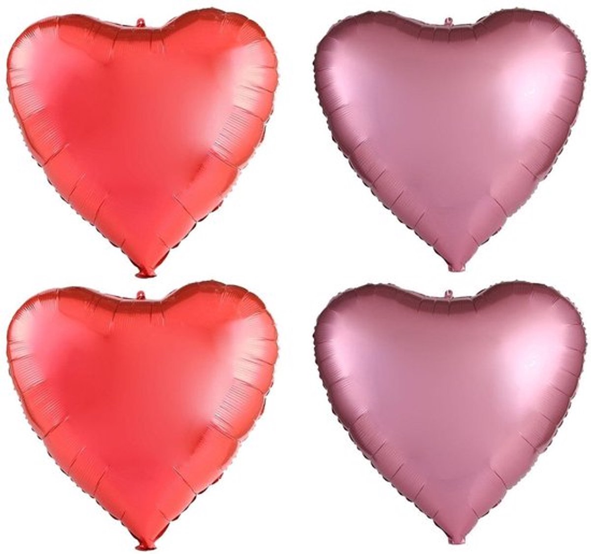 Liefdesballonnen Grote Hart - Aluminiumfolie - 4 Stuks - Diameter 91 cm - Bruiloft/Jubileum - Romantische Decoratie - Hartballonnen