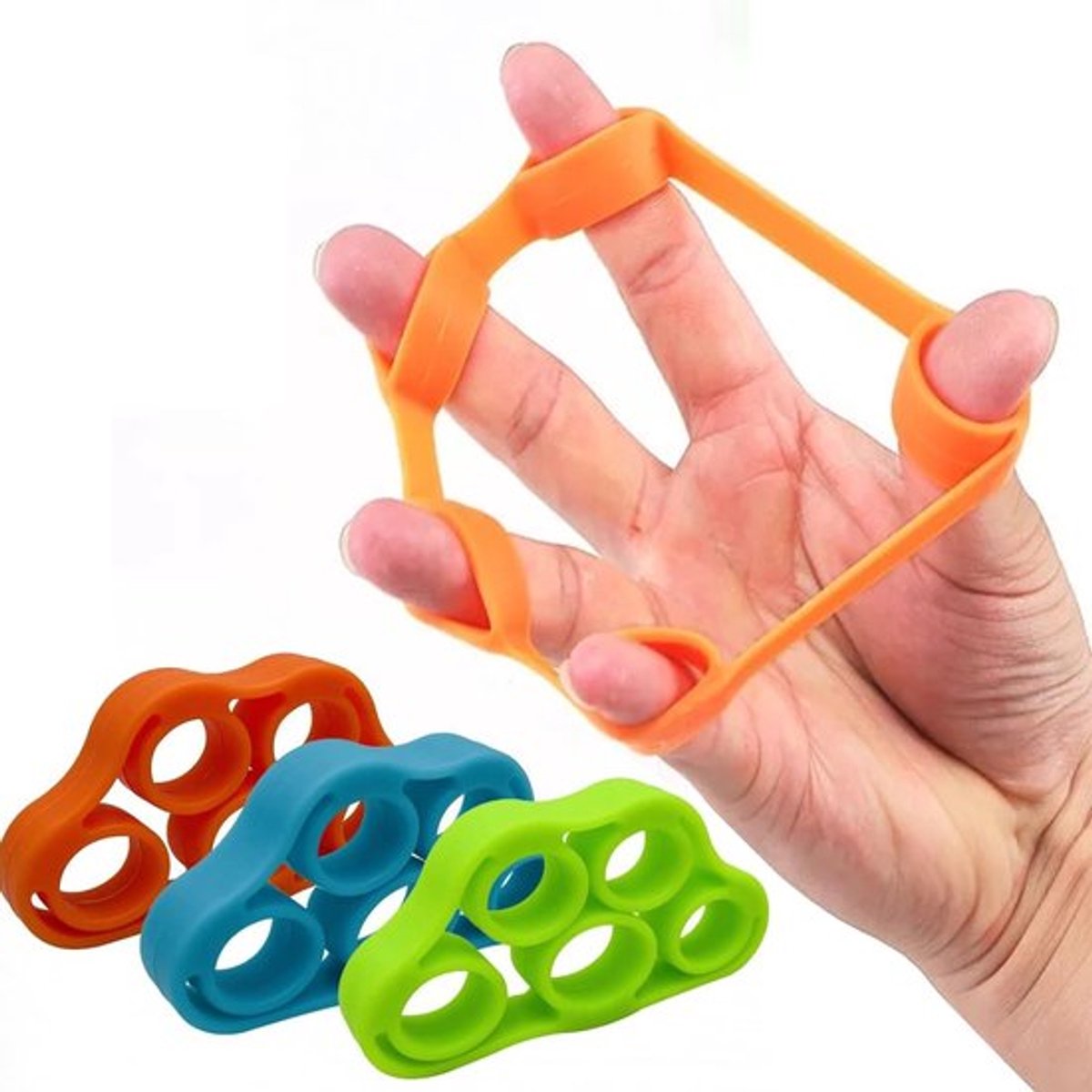 Vingertrainer Siliconen - Handtrainer - Handkracht Trainer - Vinger Extensor Oefenapparaat - Verstelbare Vingerrekker - Krachtverhoging