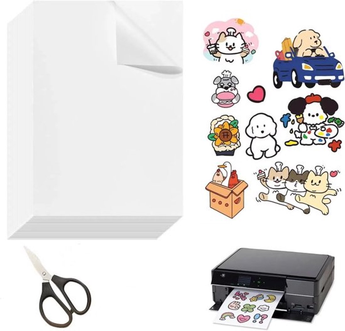 Zelfklevend Papier A4 - 20 Vellen Stickers - Bedrukbare Etiketten - Vinyl Stickers - PP Synthetisch Papier - Waterdicht Effect