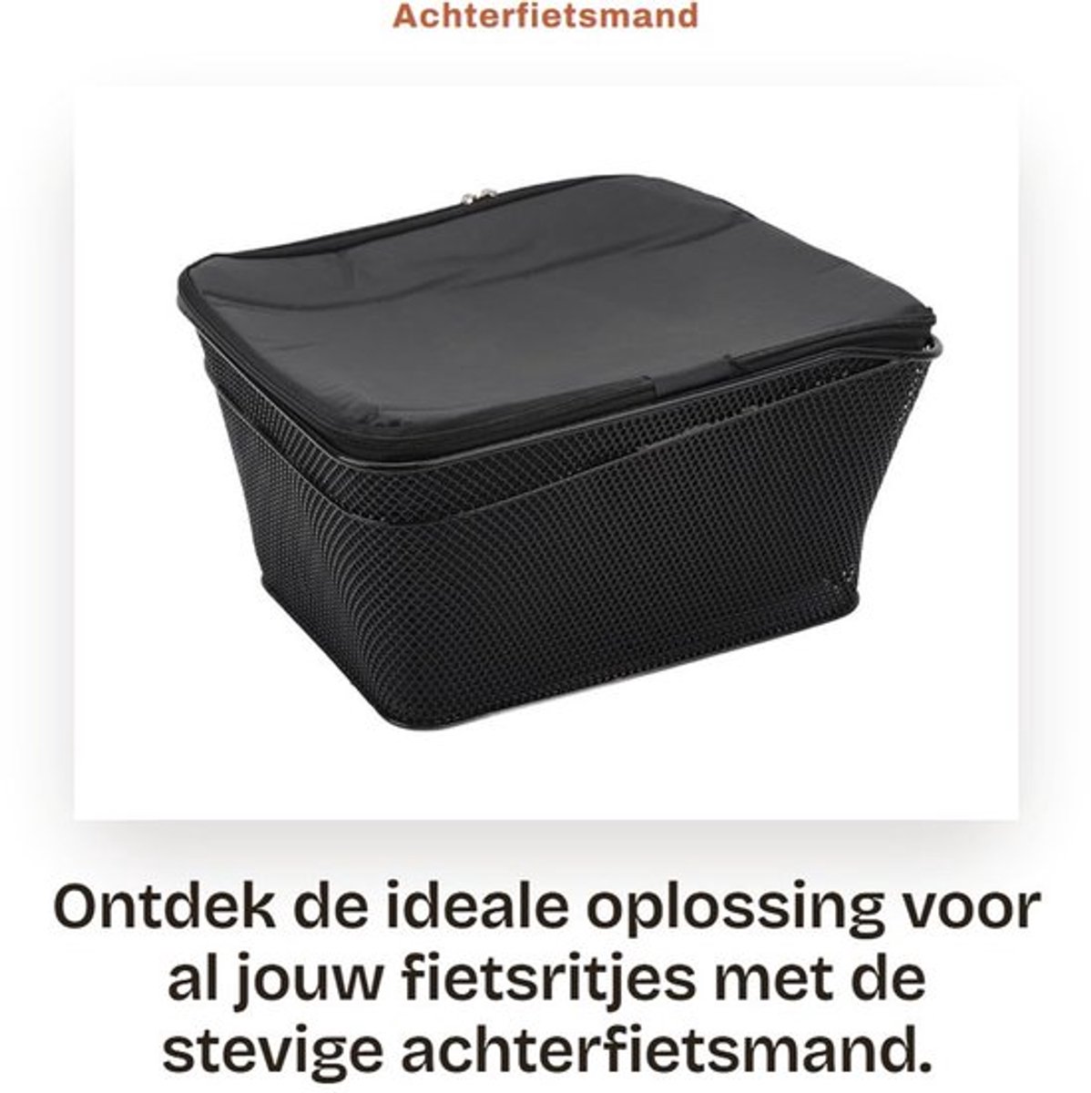 Fietsmand 20L Capaciteit 20kg - Achterfietsmand - Waterdichte Hoes - Roestwerend - Sterk IJzermateriaal - Duurzaam en Betrouwbaar - Achtermand