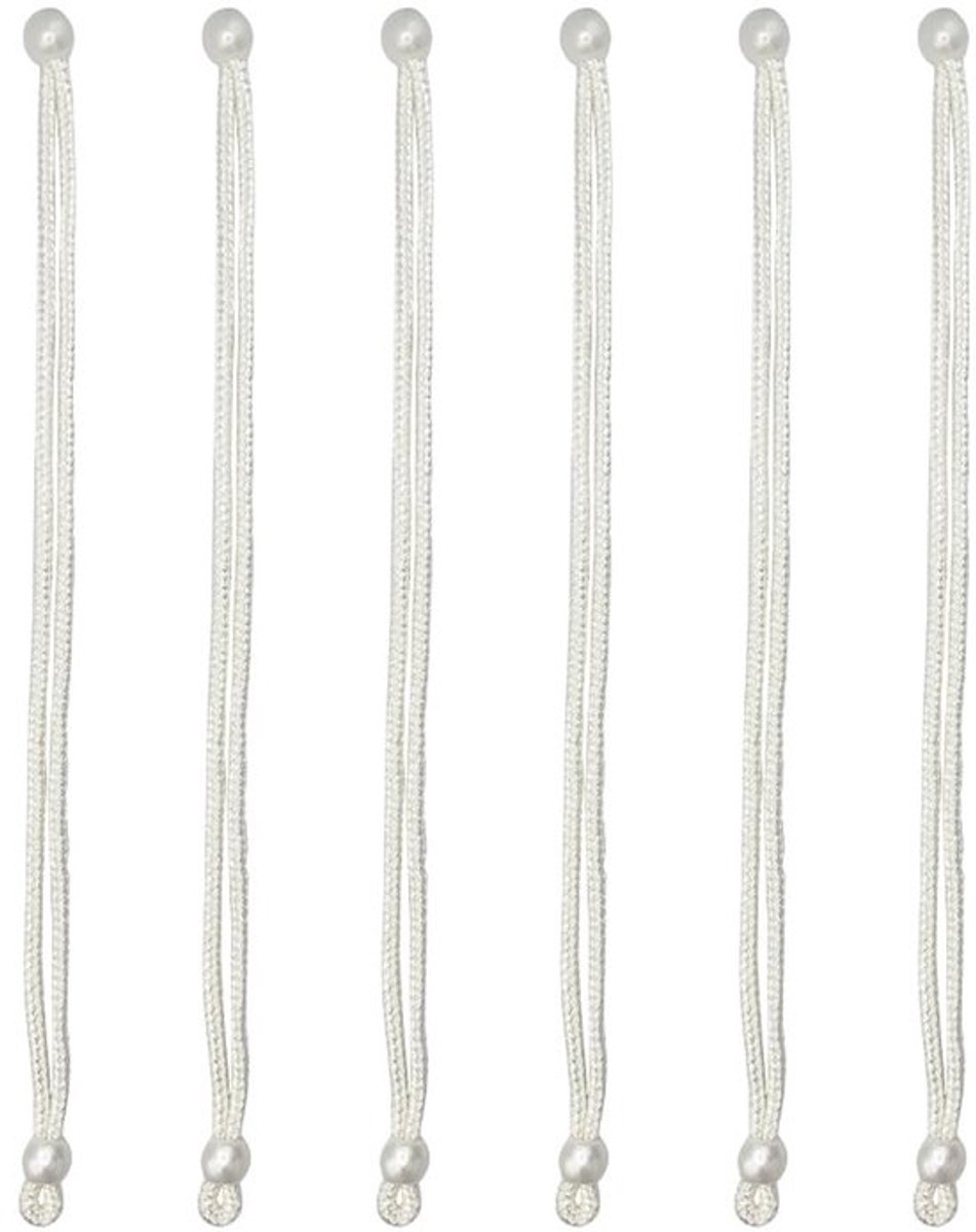 Touwgordijnen 6 Stuks - Gevlochten Gordijnkoord - Tie-Backgordijnen - 40 cm - Kunstvezel - Geschikt voor Woonkamer/Slaapkamer - Gordijnbanden