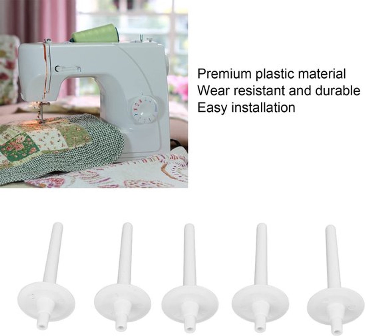 Spool Pin Set van 5 - Duurzaam Kunststof - Reserve Naaimachine Accessoires - Slijtvast - Betrouwbare Prestaties - Voor 947 Naaimachine