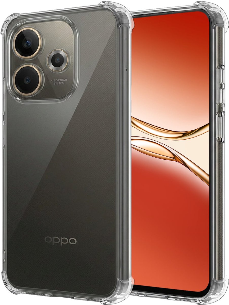 Hoesje - Geschikt voor OPPO A5 Pro - Sterk & Shockproof - Siliconen Case - Back Cover - Telefoon Hoes Shock Proof - Transparant