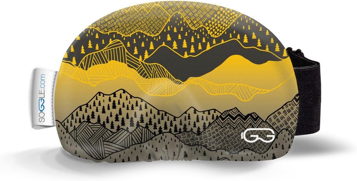 Ski goggles beschermhoes - microfiber - structure slovakia yellow - optimale bescherming voor skibril - ShopVlot