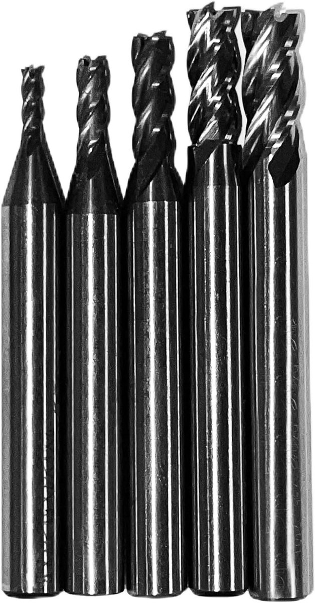HSS frezen set 4 fluiten - 5 stuks (2-6 mm) - hoge precisie - ideaal voor metaalbewerking - ShopVlot